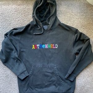 AstroWorld Black Hoodie Wish You Were Here Travis Scott Embroidered 2018 L sweat